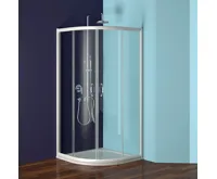 PROFI-RICH sprchový kout  čtvrtkruh  80x80x190 cm - bílé - sklo - čiré