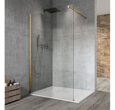 GELCO VARIO GOLD jednodílná sprchová zástěna k instalaci ke stěně, čiré sklo, 1400 mm