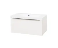 Mailo, koupelnová skříňka, umyvadlo z litého mramoru,bílá, 1 zásuvka, 810x470x480 mm Mailo, koupelnová skříňka, umyvadlo z litého mramoru,bílá, 1 zásuvka, 810x470x480 mm