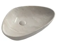 SAPHO DALMA keramické umyvadlo na desku, 58,5x39cm, marfil