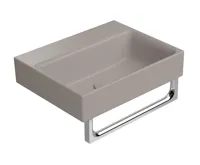 GSI NUBES keramické umývátko 40x32cm, broušená spodní hrana, bez otvoru, tortora mat (4)