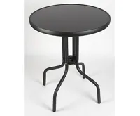Garden King Balkonový stolek kovový se skleněnou deskou průměr 60 cm (2)