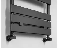 AQUALINE C-START připojovací sada ventilů ruční rohová, černá mat (3)