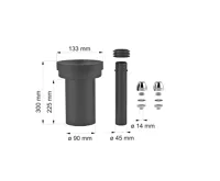 Připojovací souprava DN80/D90, 300 mm, pro závěsné klozety, svařitelná (1)