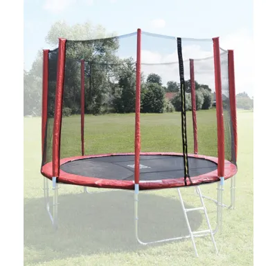 Ochranná síť na trampolínu 305 cm - PVC - na 8 trubek- červená
