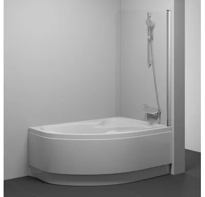 Ravak Vanová zástěna CVSK1 ROSA 140/150 R satin+Transparent