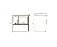 PLAMEN Sporák na tuhá paliva 850 GLAS - L červený (19)