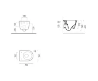 GSI PURA SHORT závěsná WC mísa, Swirlflush, 35x46cm, bílá ExtraGlaze (6)