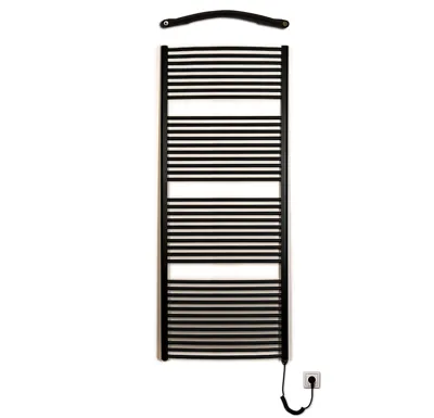 Koupelnový radiátor elektrický Thermal KDO-E 750/1840 - 1000W, pravý - černý mat