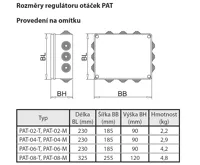 BOKI Trafo nadomítkové PAT-02-M-01 s možností přepínání otáček libovolným termostatem (1)
