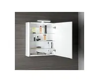 SAPHO LUCIE galerka s LED osvětlením, 65x70x17cm, bílá (1)