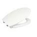Samozavírací WC sedátko slim, duroplast, bílé, s odnímatelnými panty CLICK
