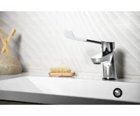 SAPHO LEA stojánková umyvadlová baterie, lékařská páka, chrom (4)