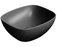 GSI NUBES keramické umyvadlo na desku 40x35cm, černá mat GSI NUBES keramické umyvadlo na desku 40x35cm, černá mat