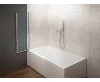 AQUALINE WILA vanová zástěna 900x1400mm skládací, chrom, čiré sklo (6)