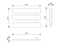 AQUALINE ELVIS elektrický sušák ručníků 457x342x55 mm, 50 W, bílá (6)