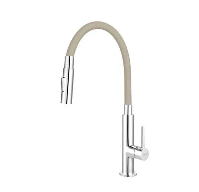 NOVASERVIS Dřezová stojánková baterie s béžovým ramenem a sprškou - 70730,0BE