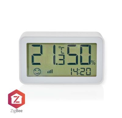 TUYA / SmartLife Teplotní a vlhkostní sensor s LCD, Smart Zigbee 3.0 ZBSC30WT