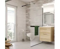 Sprchová stěna WALK IN, Novea, 90 x 200 cm, Black ALU, sklo Čiré (7)