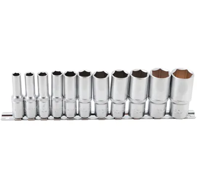 BGS Hlavice nástrčné šestihranné prodloužené, 10 mm (3/8"), palcové velikosti, 11dílná sada