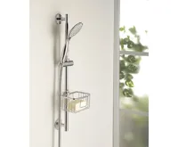 SAPHO Sprchová tyč, posuvný držák, kulatá, 660mm, chrom (3)