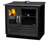 PLAMEN PLAMEN Sporák na tuhá paliva 910 GLAS - černý PLAMEN PLAMEN Sporák na tuhá paliva 910 GLAS - černý