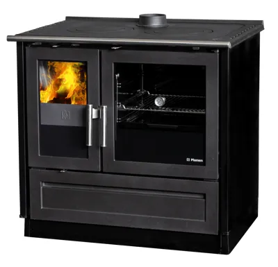 PLAMEN PLAMEN Sporák na tuhá paliva 910 GLAS -  černý
