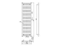 BRUCKNER ALBRECHT otopné těleso 400x1570 mm, středové připojení, bílá (4)