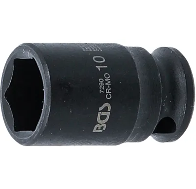 BGS Silová nástrčná hlavice, šestihranná,  6,3 mm (1/4"),  10 mm