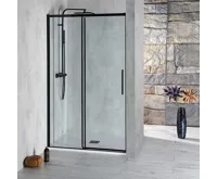 POLYSAN ALTIS BLACK posuvné dveře 1070-1110mm, výška 2000mm, čiré sklo