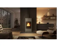 HS Flamingo Krbová kamna AQUAFLAM ® 7 s výměníkem - šedá, základní regulace (27)