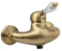 SAPHO KIRKÉ CRYSTAL nástěnná sprchová baterie, páčka krystal, bronz