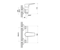 AQUALINE LOTTA nástěnná dřezová baterie 3/4", bez ramínka, chrom (3)