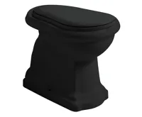 KERASAN RETRO WC mísa stojící, 38,5x59cm, spodní odpad, černá mat (2)