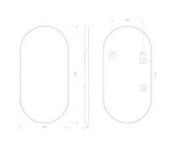 SAPHO AVONA oválné zrcadlo v rámu 50x100cm, zlato mat (4)