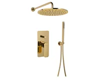 SAPHO SPY podomítkový sprchový set s pákovou baterií, otočný přepínač, 2 výstupy, zlato