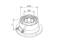 Bosch AZB 1093 Univerzální příruba 60/100 – pro kondenzační kotle do 32 kW (7719003381) (1)