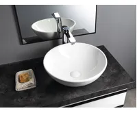 AQUALINE Keramické umyvadlo na desku, Ø 40cm, bílá (3)