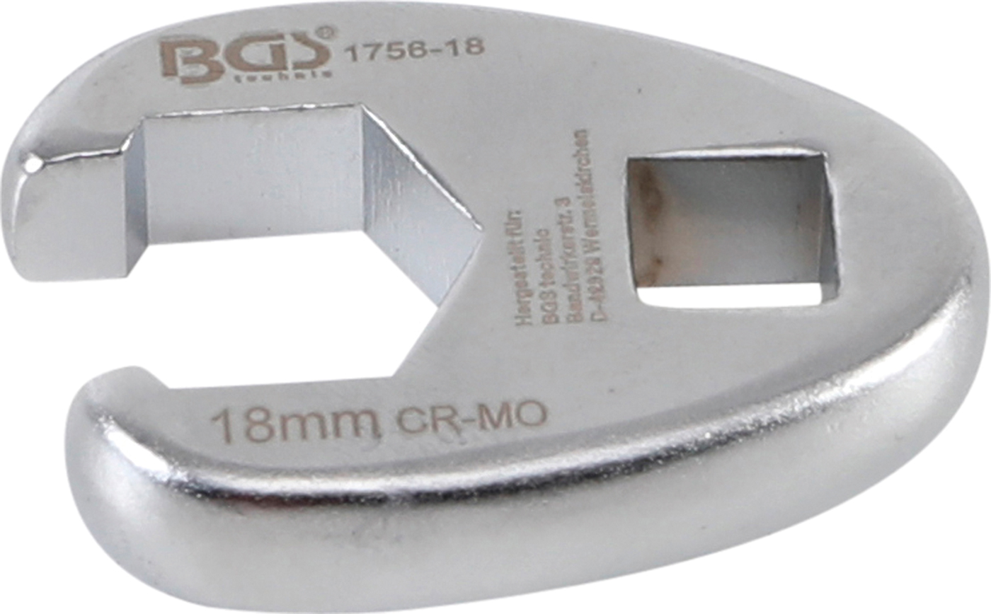Bgs klíč otevřený plochý, 10 mm (3/8") drive, 18 mm