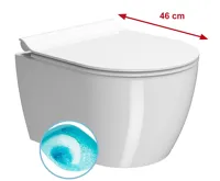 GSI PURA SHORT závěsná WC mísa, Swirlflush, 35x46cm, bílá ExtraGlaze