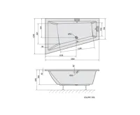 POLYSAN TRIANGL L asymetrická vana 180x120x50cm, bílá (5)