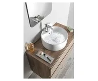 AQUALINE Keramické umyvadlo na desku Ø 40cm, bílá (1)