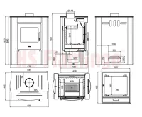 HS Flamingo Krbová kamna FLAMINGO ® AMOS šedá (5)