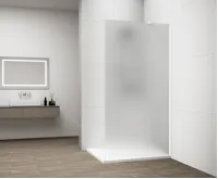 POLYSAN ESCA WHITE MATT jednodílná sprchová zástěna k instalaci ke stěně, matné sklo, 700 mm (2)