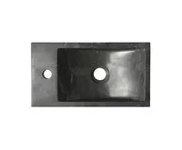 SAPHO BLOK kamenné umývátko 40x22cm, baterie vlevo, antracit (1)