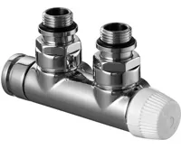 Honeywell Therafix Desing H-blok s termostat.ventilem rohový chrom pravý