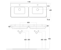 SAPHO Koupelnový set THEIA 120, dvojumyvadlo, bílá (6)