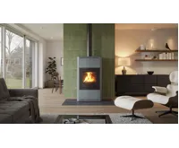 HS Flamingo Krbová kamna AQUAFLAM ® 17 s výměníkem - šedá, základní regulace (16)