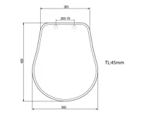 KERASAN RETRO WC sedátko, ořech/chrom (7)