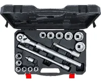 BGS Sada nástrčných klíčů, s přepínací ráčnou, výsuvnou, 20 mm (3/4"), 19 - 50 mm, 16dílná (3)